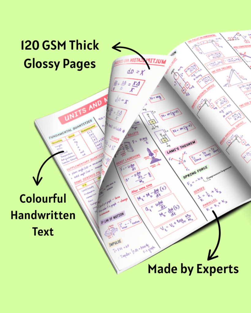 Physics + Chemistry + Maths Formula Book - For JEE